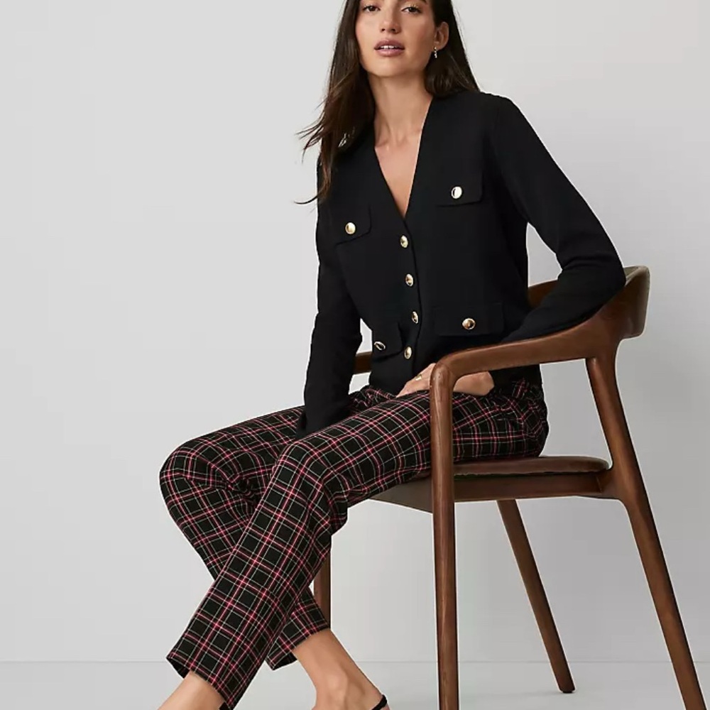 The Petite Eva Ankle Pant In Plaid
